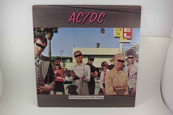 Vintage 1976 AC/DC Dirty Deeds Done Dirt Cheap LP Vinyl Record