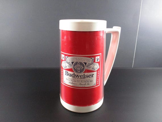 Vintage Budweiser Thermo Serve Insulated Mug Excellent Condition