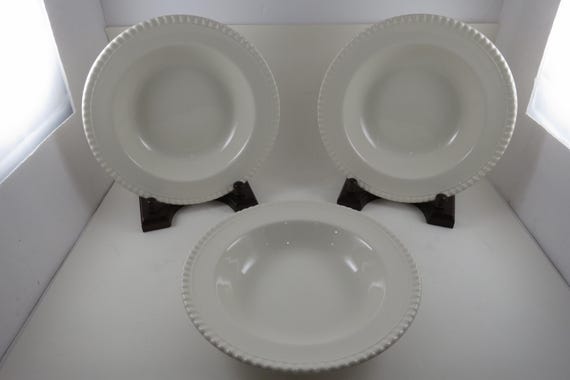 Set of 3 Vintage Royal Stafford Portsmouth Ivory Rim Soup Bowls (9 1/4 Inch)