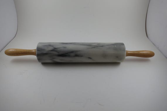 Vintage White & Gray Marble Rolling Pin