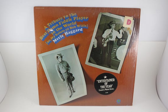 Vintage 1970 Vinyl LP Record Merle Haggard A Tribute to The Best Damn Fiddle Player In the World Bob Willis Excellent Condition Shrink 71741