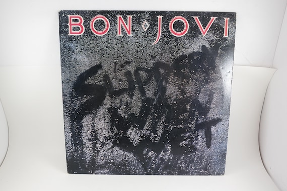 Vintage 1986 Vinyl LP Record Bon Jovi Slippery When Wet Original US Pressing