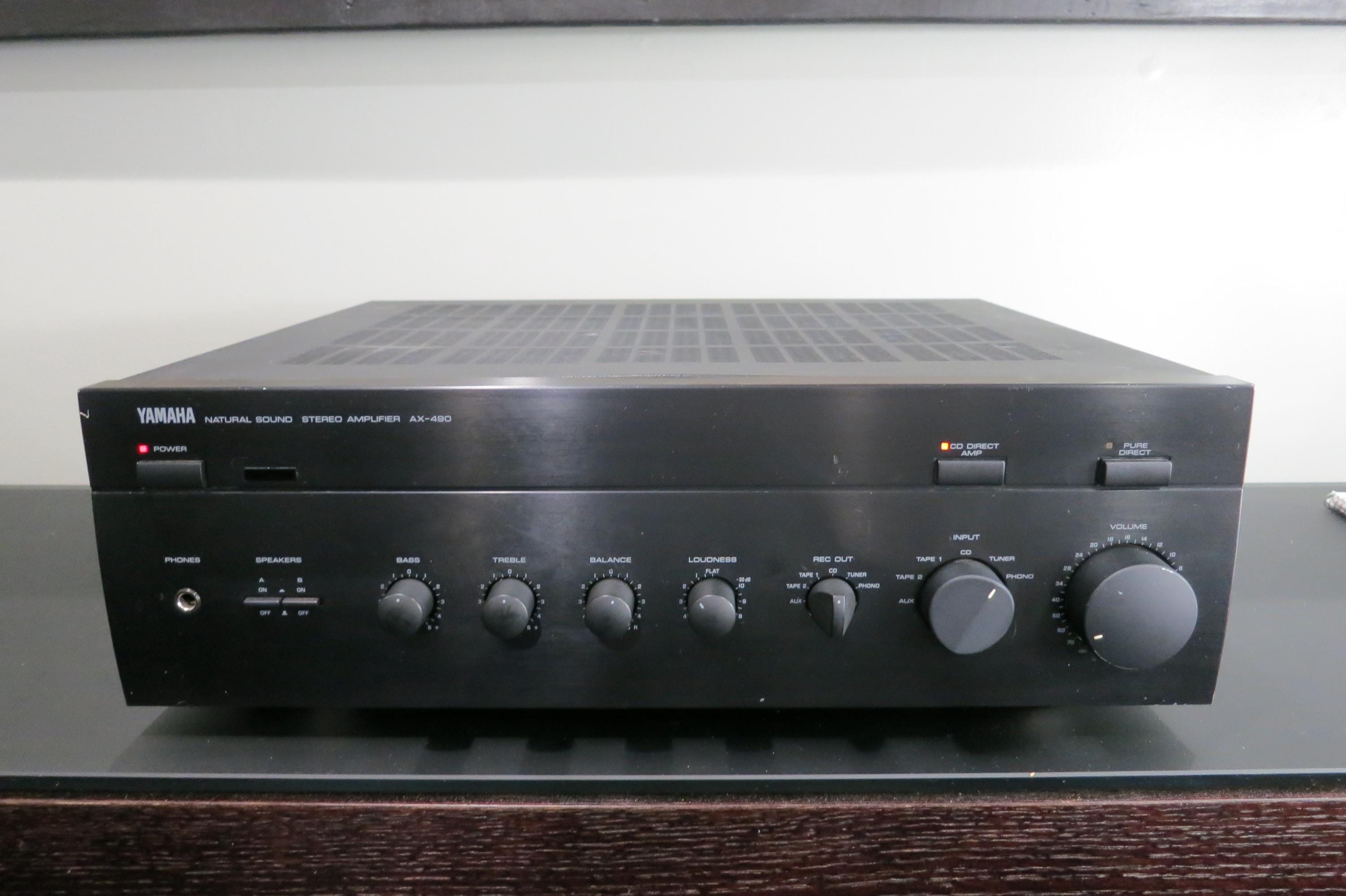 Vintage Yamaha Natural Sound Stereo Amplifier AX-490 190 Watts