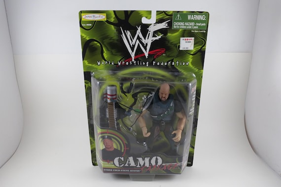 1999 Jakks Camo Carnage WWF Stone Cold Steve Austin NIB with Accessories