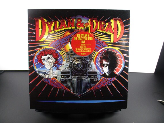 Vintage 1989 Vinyl LP Record Dylan and Dead Bob Dylan and the Grateful Dead Near Mint Condition with Hype Sticker 70435