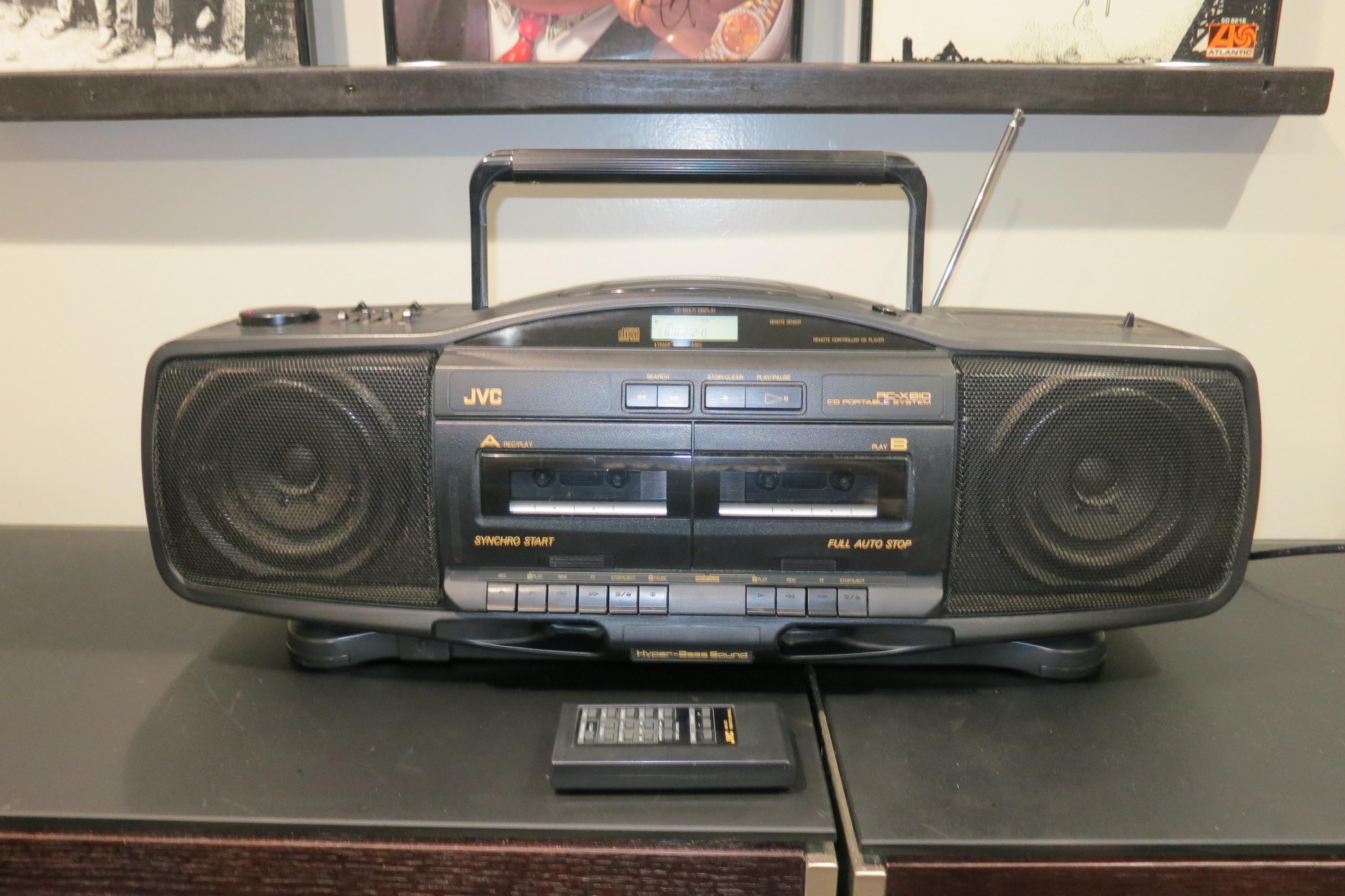 Vintage 1992 JVC RC-X610 Portable Boom Box CD Cassette Corder