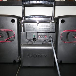 Vintage 1998 Sony Cassette Radio Corder: CFD-Z110, Detachable Speakers image 13