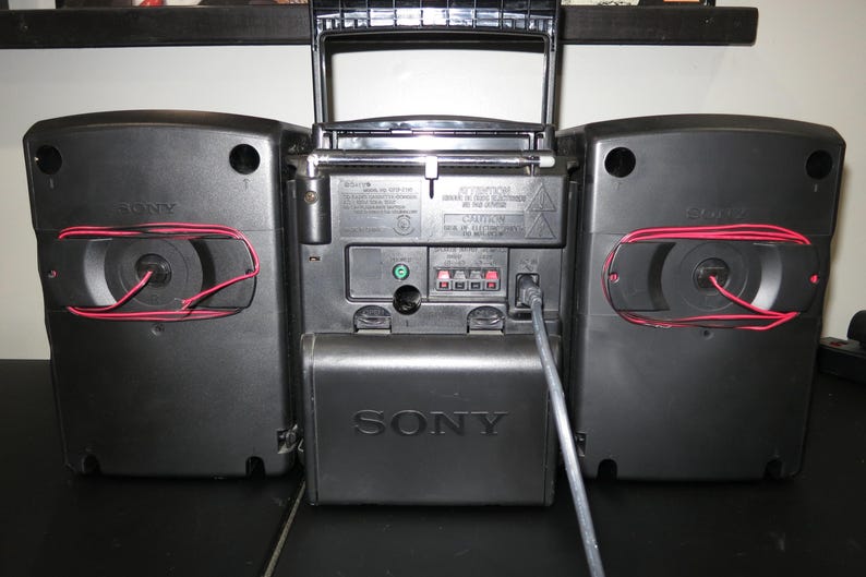 Vintage 1998 Sony Cassette Radio Corder: CFD-Z110, Detachable Speakers image 13