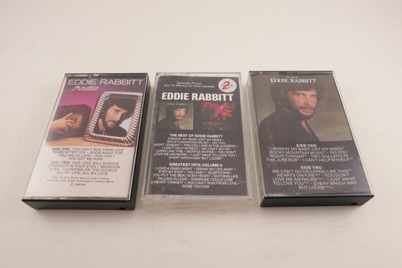 Vintage 1980's Eddie Rabbitt Country Cassette Tapes #1's Greatest Hits Brandon Sound Loveline Best Of Sold Individually