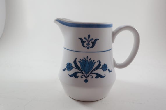 Vintage Noritake Progression China Blue Haven Pattern 9004 13 1/2 Inch Creamer Like New Condition