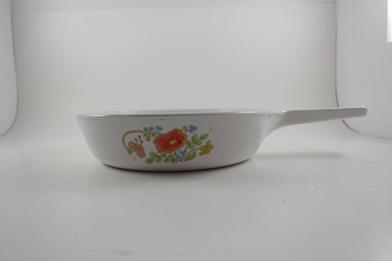 1980's Corning Ware P-83-B Wildflower Pattern Manuette 6 1/2 Inch Skillet Excellent Condition