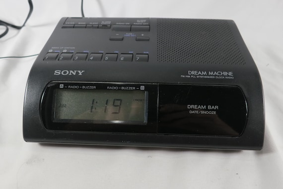 1990's Sony Dream Machine FM/AM Digital Clock Radio Alarm Clock Model ICF-C303