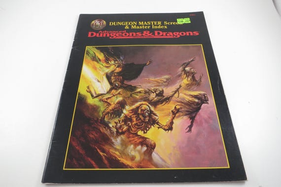 TSR Advanced Dungeons & Dragons Dungeon Master Screen Master Index 1995