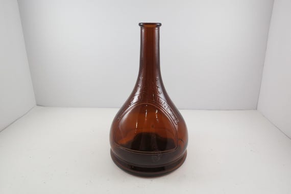 Vintage Brown Fine Old Wines Embossed Bottle Est 1888 Excellent Original Condition
