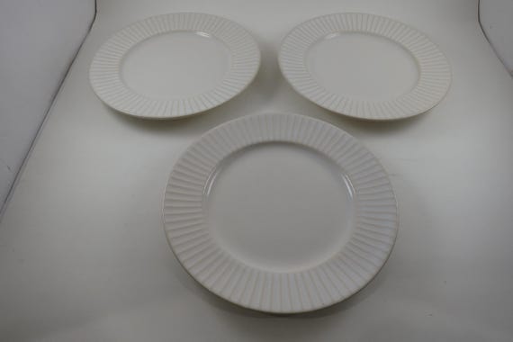 Set of 3 Vintage West Elm Textured Salad Plates (8 1/8 Inch)
