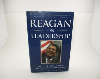 Vintage Reagan On Leadership Book, Signed First Edition