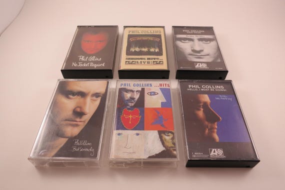 Vintage 1980s Phil Collins Cassette Tape - "No Jacket Required"