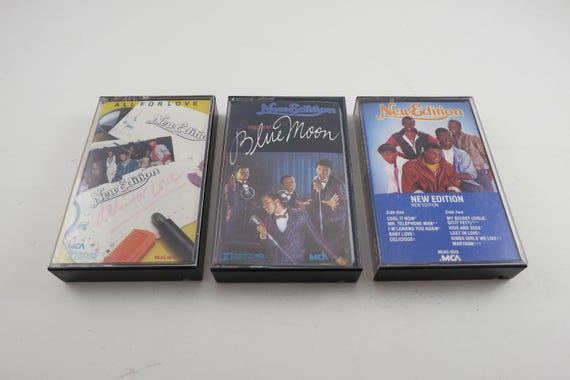 Vintage 1980's New Edition Bobby Brown Cassette Tapes Greatest Hits Under Blue Moon Heart Break All for Love Self Titled Sold Individually