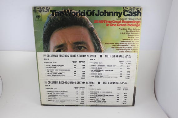 Vintage 1970 Vinyl LP Record Set The World of Johnny Cash Excellent Condition 360 Sound Label Promo Copy 71791