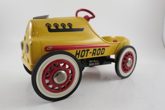 Hallmark Kiddie Car Classics 1996 Garton 1956 Hot Rod Racer Pedal Diecast Car Like New Condition Yellow