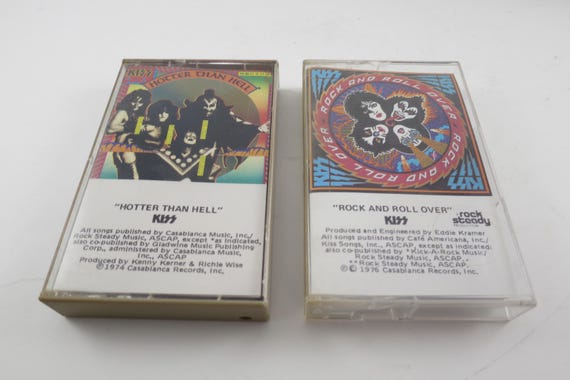 Vintage 1980's KISS Cassette Tapes Excellent Condition Destroyer Revenge Carnival of Souls Crazy Nights Smashes Thrashes Sold Individually