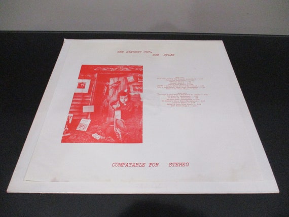Vintage 1971 Vinyl LP Record The Kindest Cut Bob Dylan Unofficial Pressing of 1961 Concert Excellent Condition Rare 65881