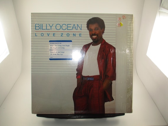 Vintage 1986 Vinyl LP Record Billy Ocean Love Zone Excellent Condition In Shrink Hype Sticker 62884