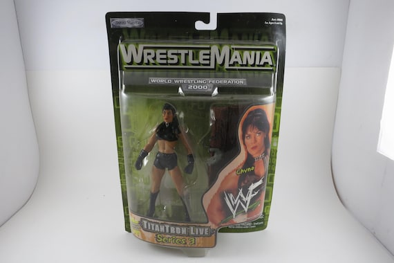 1999 WWF Wrestlemania Titan Tron Live Series 3 Chyna Figure with Accessories NIB