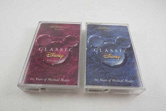 Vintage 1995 Cassette Tape Set Classic Disney 60 Years of Musical Magic Volumes 1 and 2 Excellent Condition