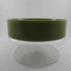 Vintage Pyrex 1970's Kitchen Storage Glass Container with Avocado Green Lid 6 Inch Diameter