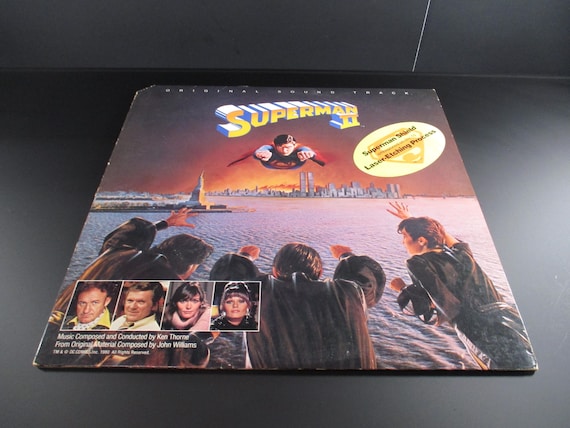 Vintage 1981 Vinyl LP Record Superman II Original Motion Picture Soundtrack Excellent Condition Etched Record 68084