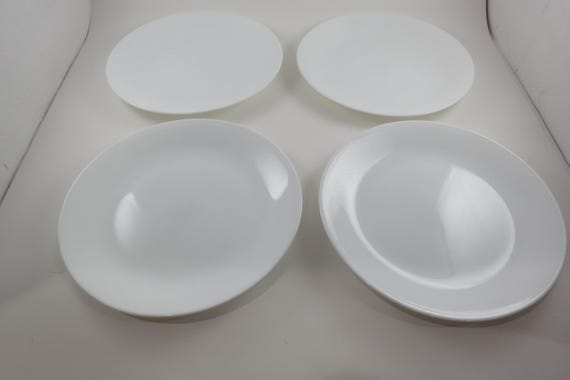 Vintage Corelle All White Salad Plates - Set of 4