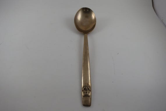 Bronze Ware Siam Thailand Flatware Erawan 9 1/2 Inch Solid Serving Spoon