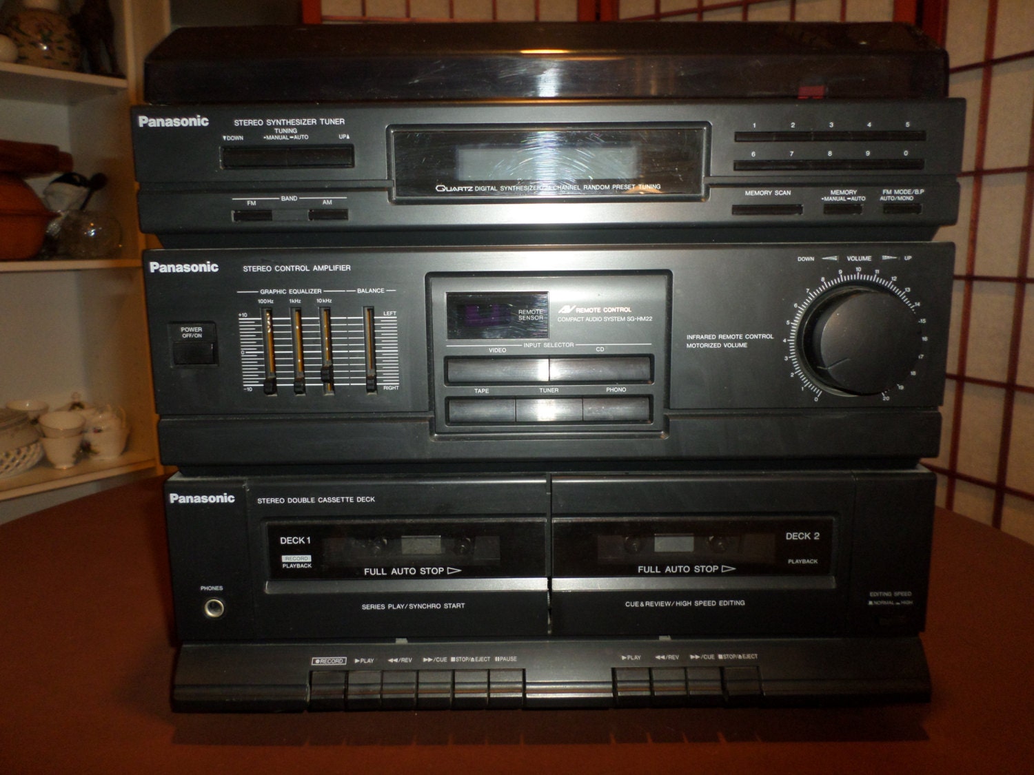 Vintage Panasonic Compact Audio System SG-HM22 Record Player Dual