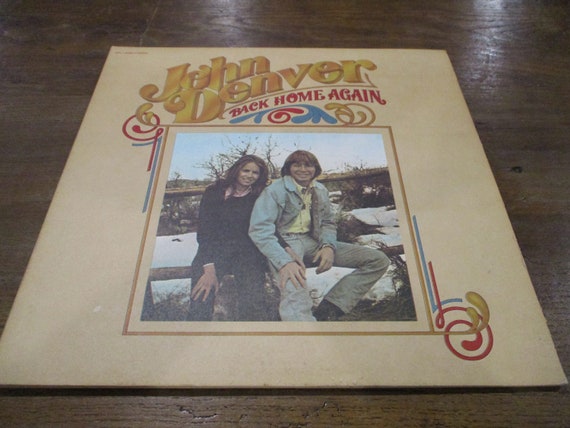 Vintage 1974 Vinyl LP Record John Denver Back Home Again Excellent Condition Orange Label 69154