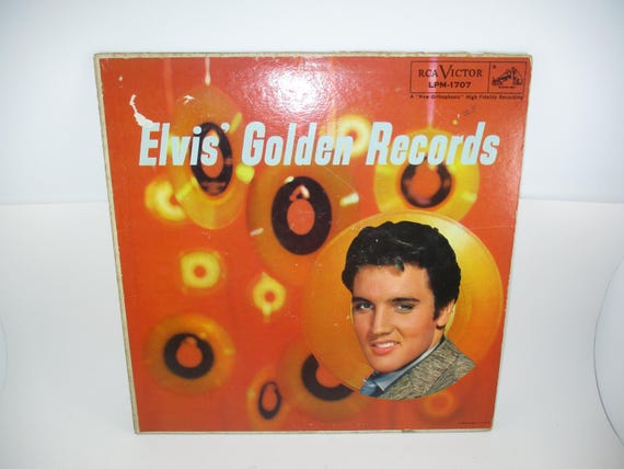 Vintage 1958 Vinyl LP Record Elvis' Golden Records Elvis Presley Blue Letter Cover Excellent Condition Original First Pressing 69975