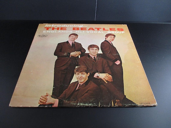 Vintage 1964 Vinyl LP Record Introducing the Beatles Vee Jay Records Authentic Original Very Good Condition Vee Jay Brackets Label 69367