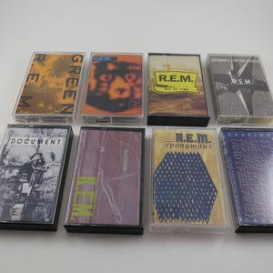 Vintage 1980s REM Cassette Tape: Green Monster, Out of Time
