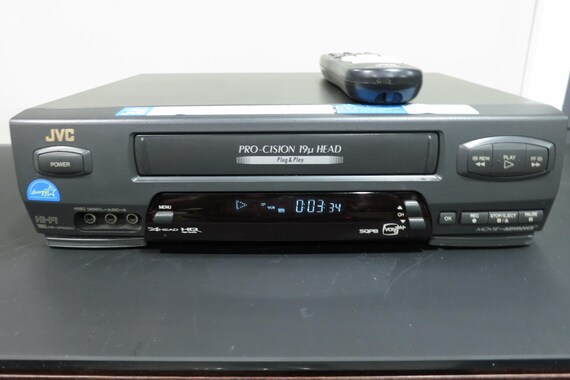 JVC HR-VP650U VCR Plus Player with Remote, Early 90's Hi-Fi vhs Recorder