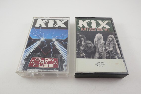 Vintage 1980's Kix Cassette Tapes Excellent Condition Blow My Fuse Hot Wire Midnite Dynamite Sold Individually