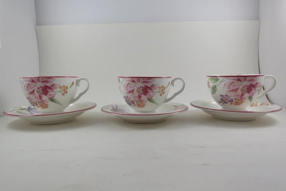 Royal Albert Ophelia Bone China Cup and Saucer Sets (Set of Three)