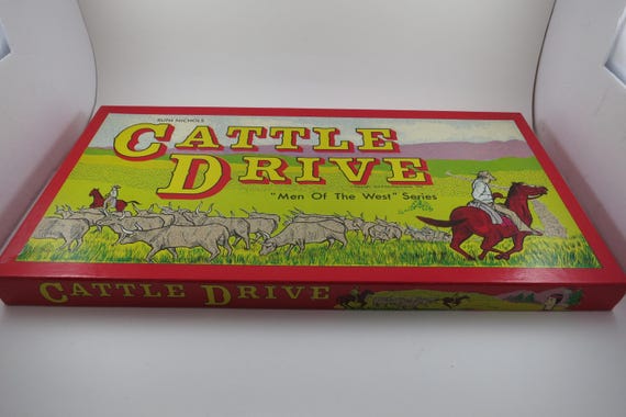 Rare 1974 Cattle Drive Ruth Nichols Board Game Vintage Complete Men of West Series
