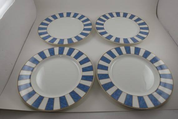 Set of Four French Sky by Royal Bone China 8 1/2 Inch Salad Plates