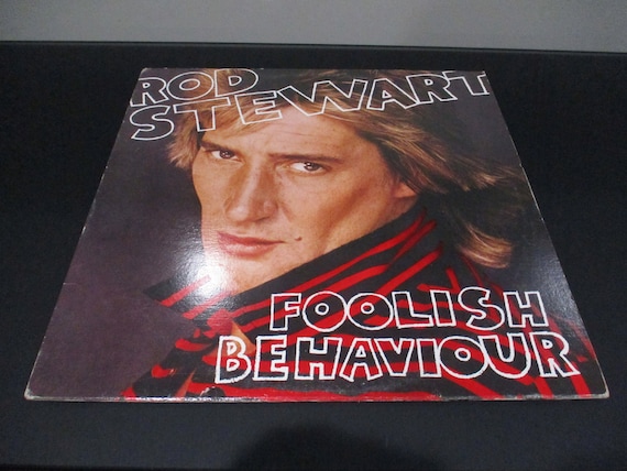 Vintage 1980 Vinyl LP Record Rod Stewart Foolish Behaviour Excellent Condition With Original Poster 65064