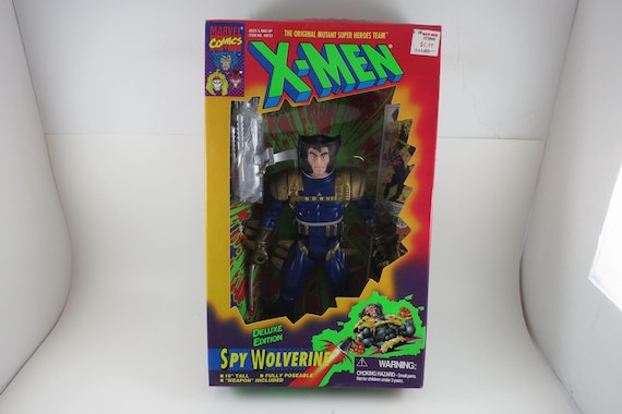 1996 Marvel X-Men Spy Wolverine 10 Inch Figure with Accessories New In Box Deluxe Edition