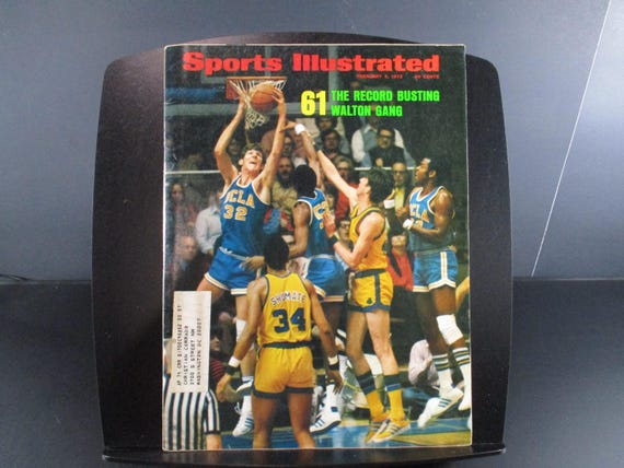 Vintage February 5, 1973 Sports Illustrated Magazine Bill Walton record Breaking 61 Excellent Condition