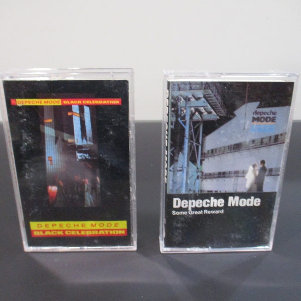 Vintage 1980's Depeche Mode Cassette Tapes Black Celebration Ultra Some Great Reward Songs of Faith Devotion Sold Individually