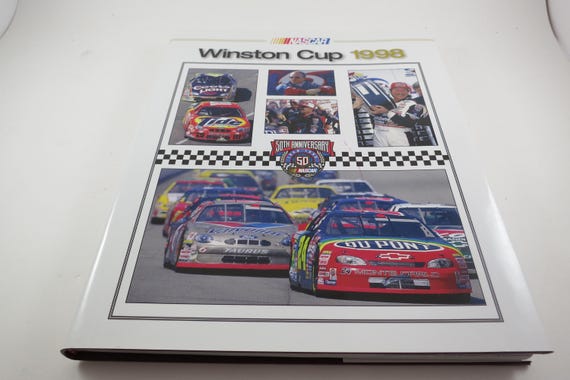 Vintage Hardcover Book Winston Cup 1998 Annual Yearbook with Original Dust Jacket Like New Condition NASCAR History