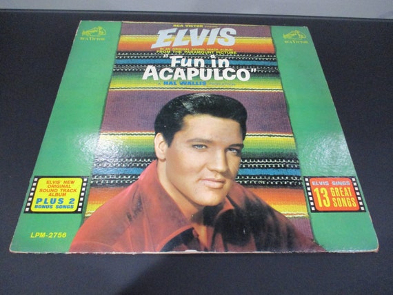 Vintage 1963 Vinyl LP Record Elvis Fun in Acapulco Elvis Presley Mono Pressing Excellent Condition 61050