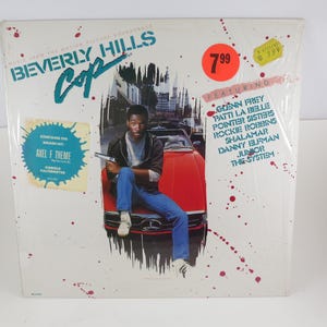 Vintage 1984 Vinyl LP Record Beverly Hills Cop Soundtrack Excellent Condition In Shrink Hype Sticker 71363